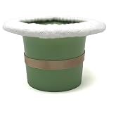 Top Hat Potty for Newborn Infant Potty Training | Elimination Communication | Includes 100% Cotton Undyed Fleece Cozy | Anti-Slip Rubber Band | for EC Baby Potty Training (Green)