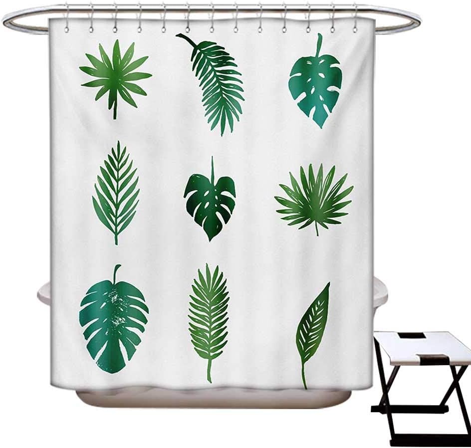 BlountDecor Palm Tree Shower Curtains with Shower Hooks Tropical