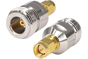 Boobrie RF Coax Antenna Adapter N Type Female to SMA Male(Pin) Coaxial Cable Connector Converter for Antennas Broadcast Radio