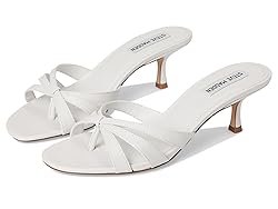Steve Madden Women's Cary Heeled Sandal, White
