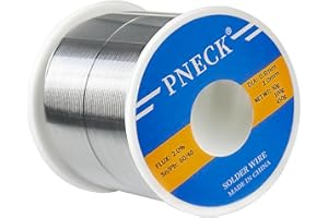 PNECK 60/40 Tin Lead Rosin Core Solder Wire for Electrical Soldering, 0.032" 1 lb (0.8 mm 450 g)
