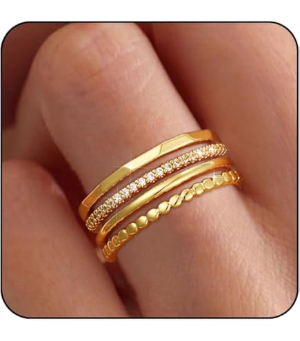 Mnyixsi Vintage Chinese Happy Ring - 925 Sterling Silver Gold Enamel Adjustable Stacking Ring