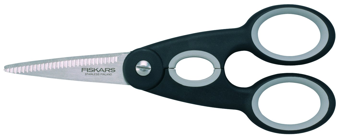 Fiskars Kitchen Scissors, Total Length: 22 cm, Steel/Synthetic Material, Functional Form, 1003034