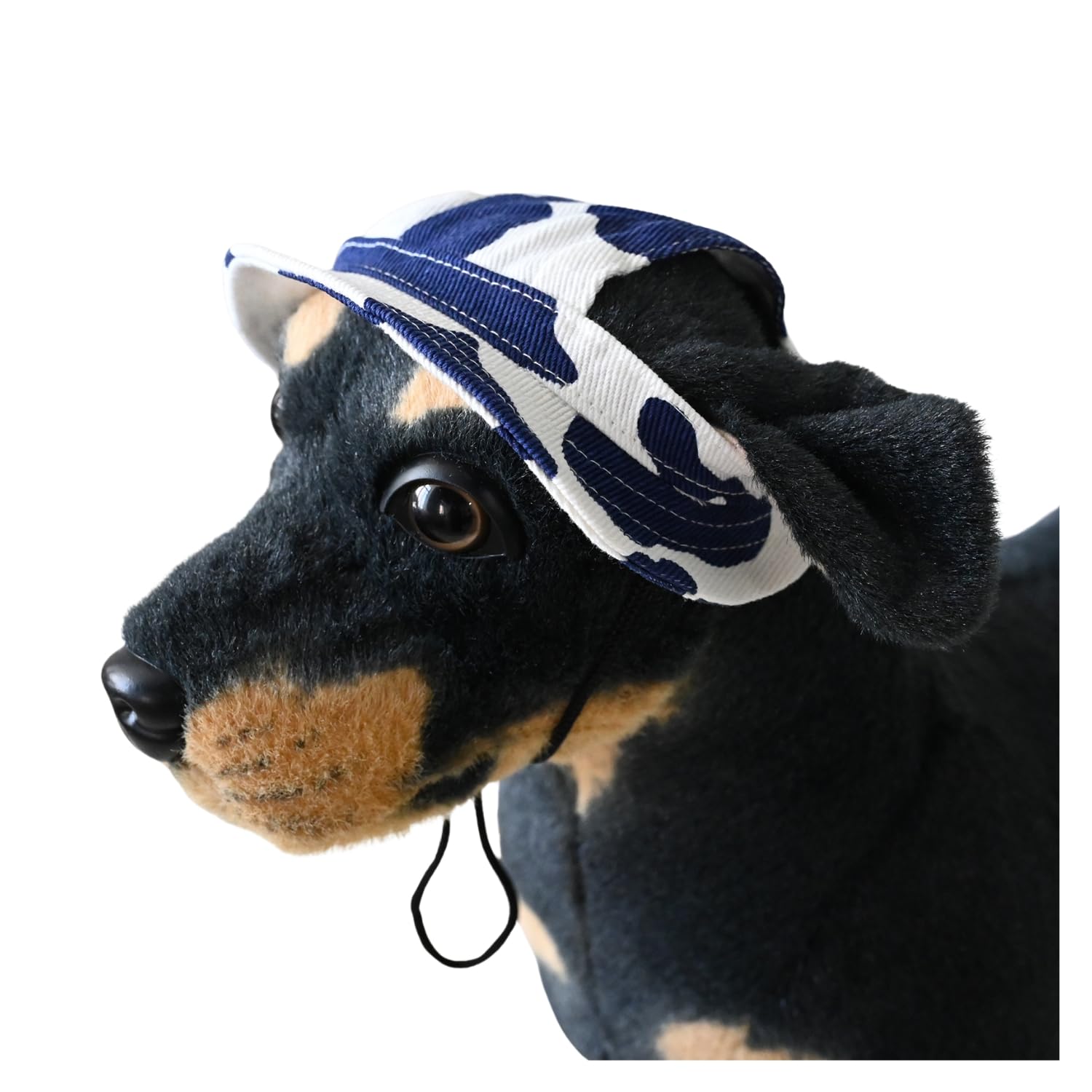 BT Bear Dog Bucket Hats, Cotton Casual Dog Round Cap with Ear Hole, Adjustable Outdoor Travel Sun Protection Sport Hat for Cat Small Medium Dogs Blue M