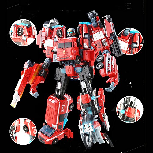 Qiyun Deformed Robot Toy 5-in-2 Mini Children Intellectual Engineering Truck Manual Transformation Robot Model Plastic Toy Christmas Giftstyle:Arm King Kong