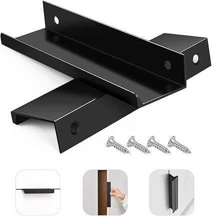 Derbway versteckte Schrankgriffe, 4 Stück, unsichtbare Griffe, Schrank