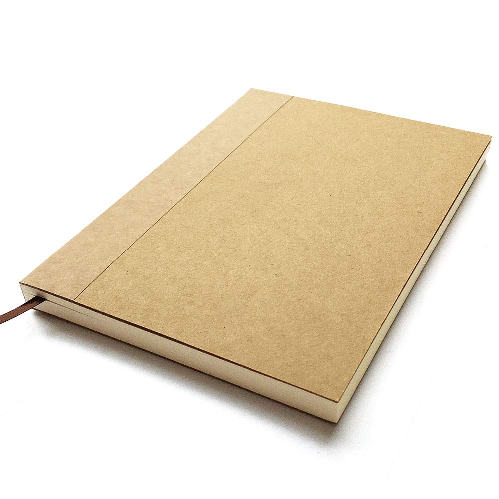 Sovereign-Gear Blank Paper Refill Notebooks Refillable Leather Journal – Eco Friendly Acid-Free & Tree-Free Recycled Sheets A5 Unlined Notepad 146 x 210 cm with 240 Soft Pages and Bookmark
