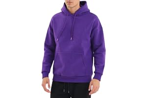 LINMYZAI Men's Fleece Hoodie Pullover Long Sleeve Hooded Sweatshirt Drawstring Kangaroo Pocket Athletic Hoodies