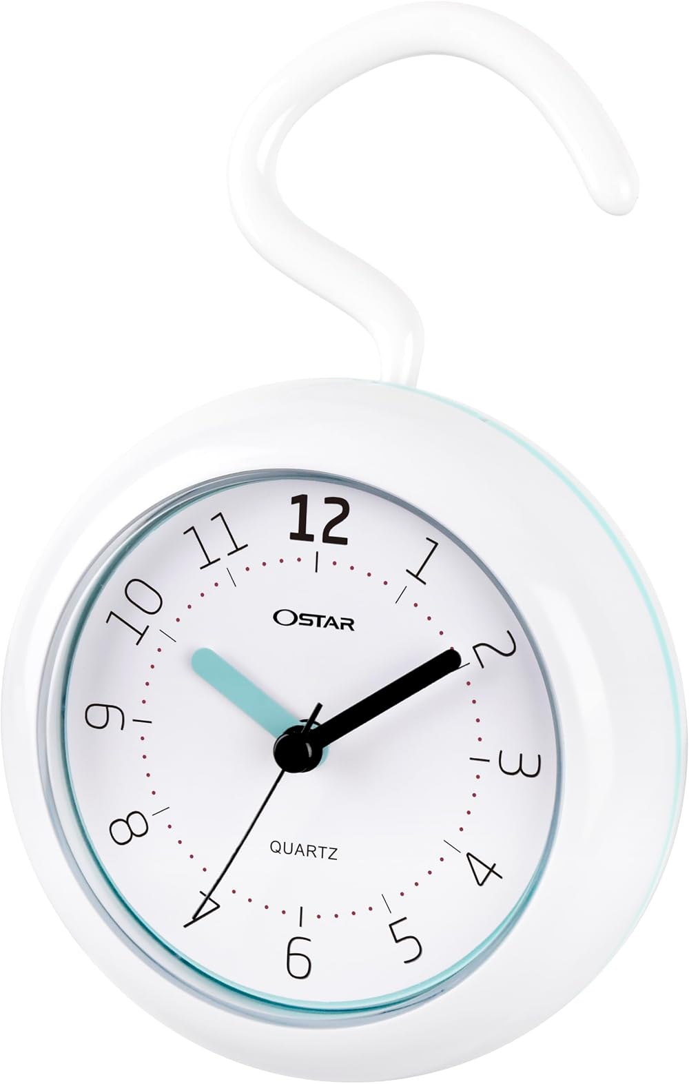 OSTAR Waterproof Bathroom Shower Wall Clock Analog Quartz 12cm AA Battery