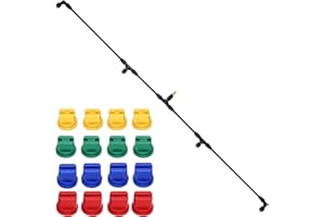 Sprayer Boom Wand with 4 Flow Rate Nozzles -Wide-Coverage Agricultural & Lawn Spray Attachment for Tractors/UTVs