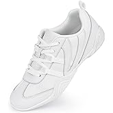 CADIDL Cheer Shoes for Women White Cheerleading Athletic Dance Shoes Girls Flats Tennis Walking Sneakers