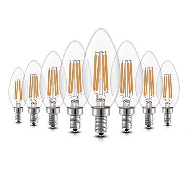 8er Pack LED Lampe E14 Glühbirne 4W dimmbare lampe, iGOKU filament E14 led Glühfaden Warmweiß leuchte led Birne, 360°Abstrahl
