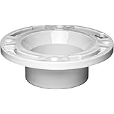 Oatey 3 in. or 4 in. PVC Closet Flange with Plastic Ring without Test Cap, White