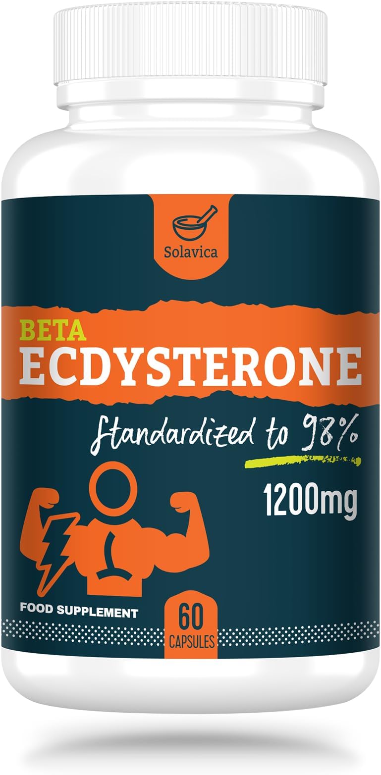 Solavica Beta Ecdysterone 1200mg per Serving 60 Capsules Brand New