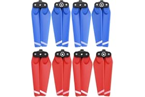HeiyRC 8PCS Propellers for DJI Spark Drone,4730F Quick-Release Folding Blade Props for Spark,Blue and Red