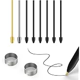2 Metal + 6 Plastic Pen Tips Replacement for Samsung Galaxy Tab S10/S9/S8/S7/S6,S26/S25/S24/S23/S22 Ultra S Pen,Nibs/Tips+Clip + Storage Box (2+6 pcs Set)