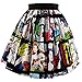 Women's Hemet Retro Comic Strip Skirt