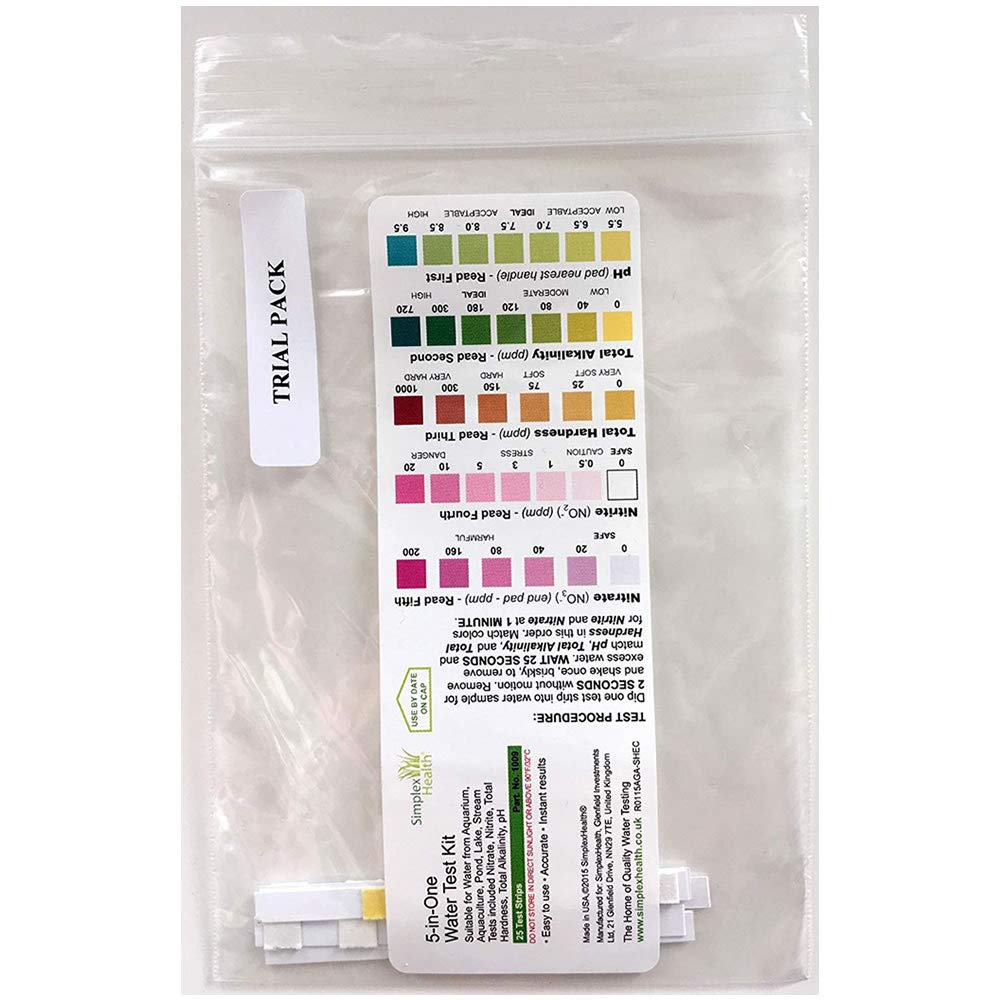SimplexHealth Home Water Test Kit 5inOne (5 Strips) Drinking Water
