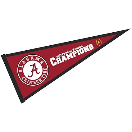 College Flags Banners Co Alabama Crimson Tide 2017 Football National Champions Pennant