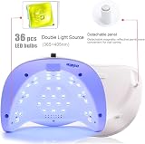 LKE UV LED Nail Lamp Dryer Gel Polish Curing Light 4 Timers Auto Sensor White view 5