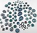 400 Pcs of Assorted Turquoise Pearl Finish, Iridescent Flat Back Tear Drop Beads Cabochons Assorted Sizes 4mm-18mm