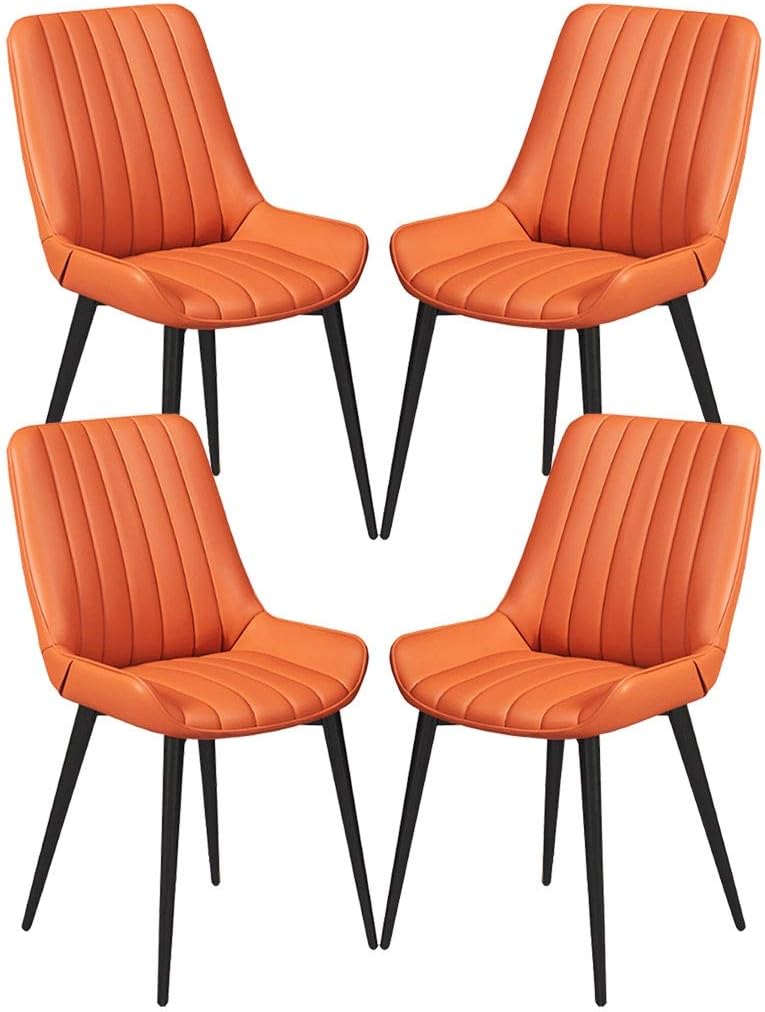 ZCXBHD Pu Leather Dining Chair Set of 4 Reception Chairs