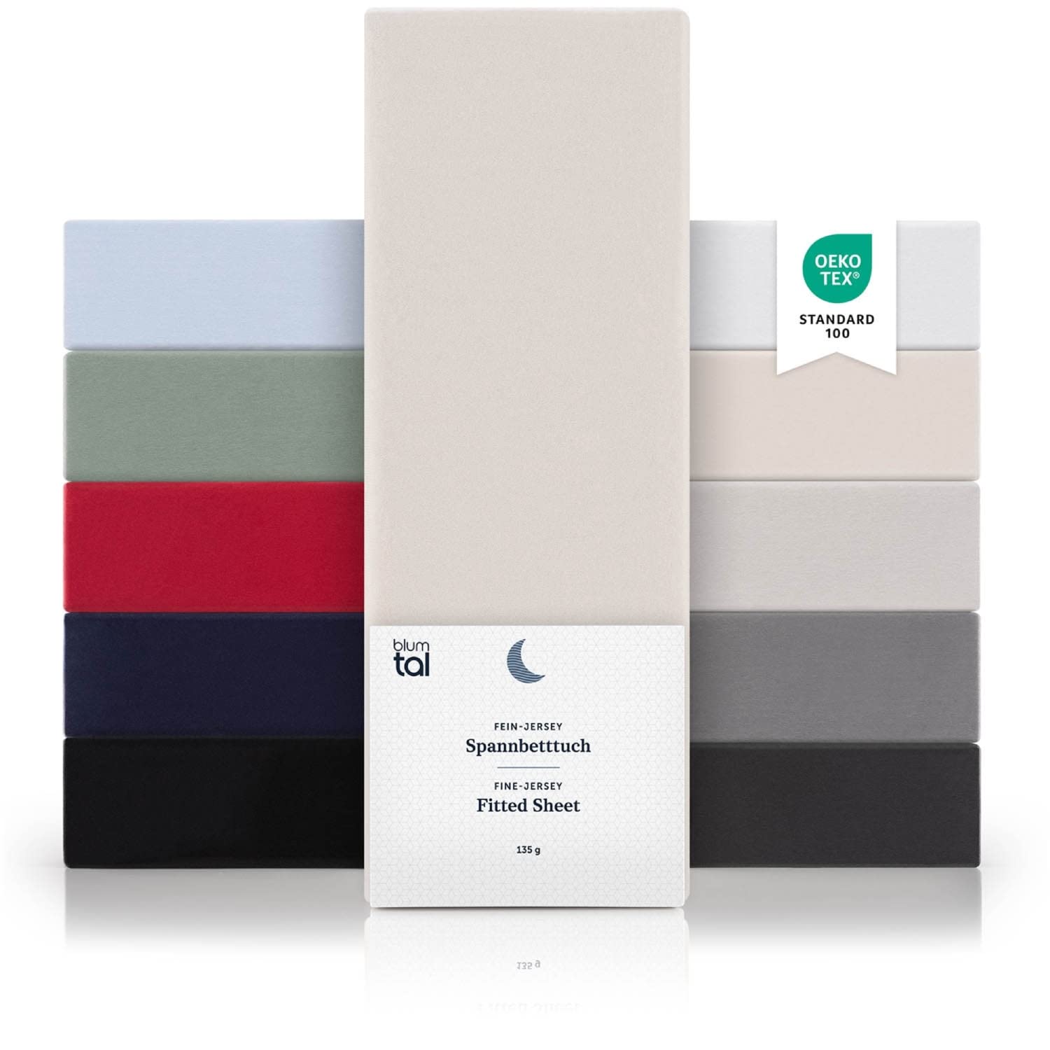 Blumtal Basics Fitted Sheets Topper- 100% Soft Cotton Fitted Sheets, Bed Sheets, ivory