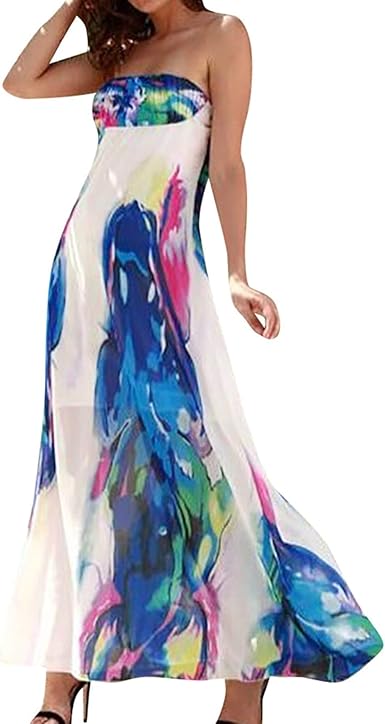 long strapless sundress