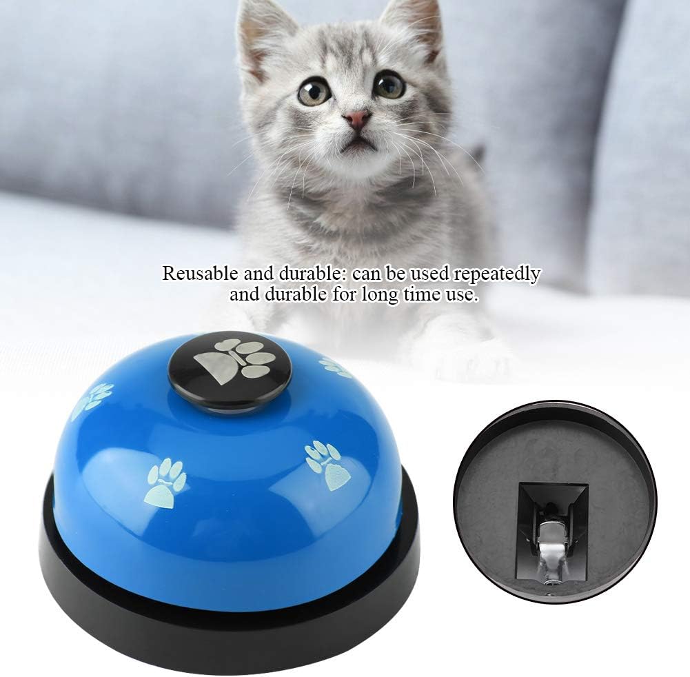 Pet Training Bells, Iron Sturdy Cute Cartoon Pet Bell Dog Puppy Pet Potty Training Bells Doggy Door Bell for Dog Cat(Blue) - Image 5