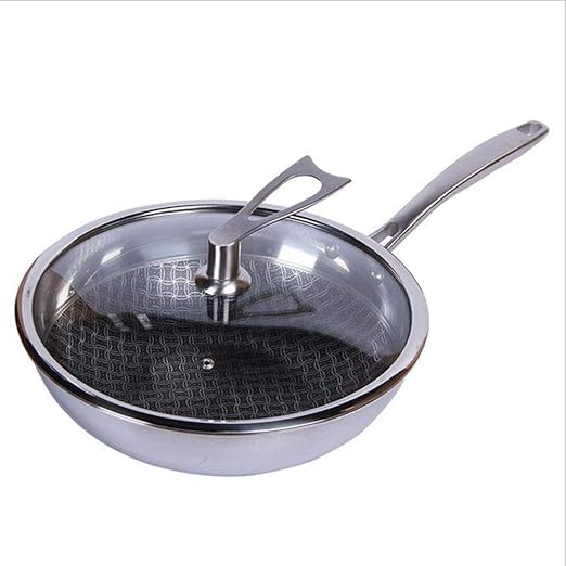 Cacerola antiadherente wok de acero inoxidable wok de cinco ...