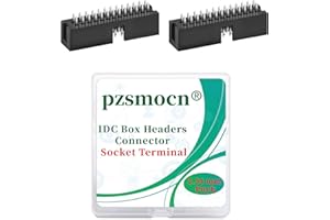 Pzsmocn 20 Pieces IDC 2 * 13 Double Row 2.54 mm Pitch JTAG ISP 26-Pin Straight Pin in-line Box Header Connector Adapter Cable Male Socket Terminal for PCB Electronic Equipment Projects.