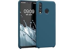 kwmobile Case Compatible with Huawei P30 Lite Case - TPU Silicone Phone Cover with Soft Finish - Teal Matte