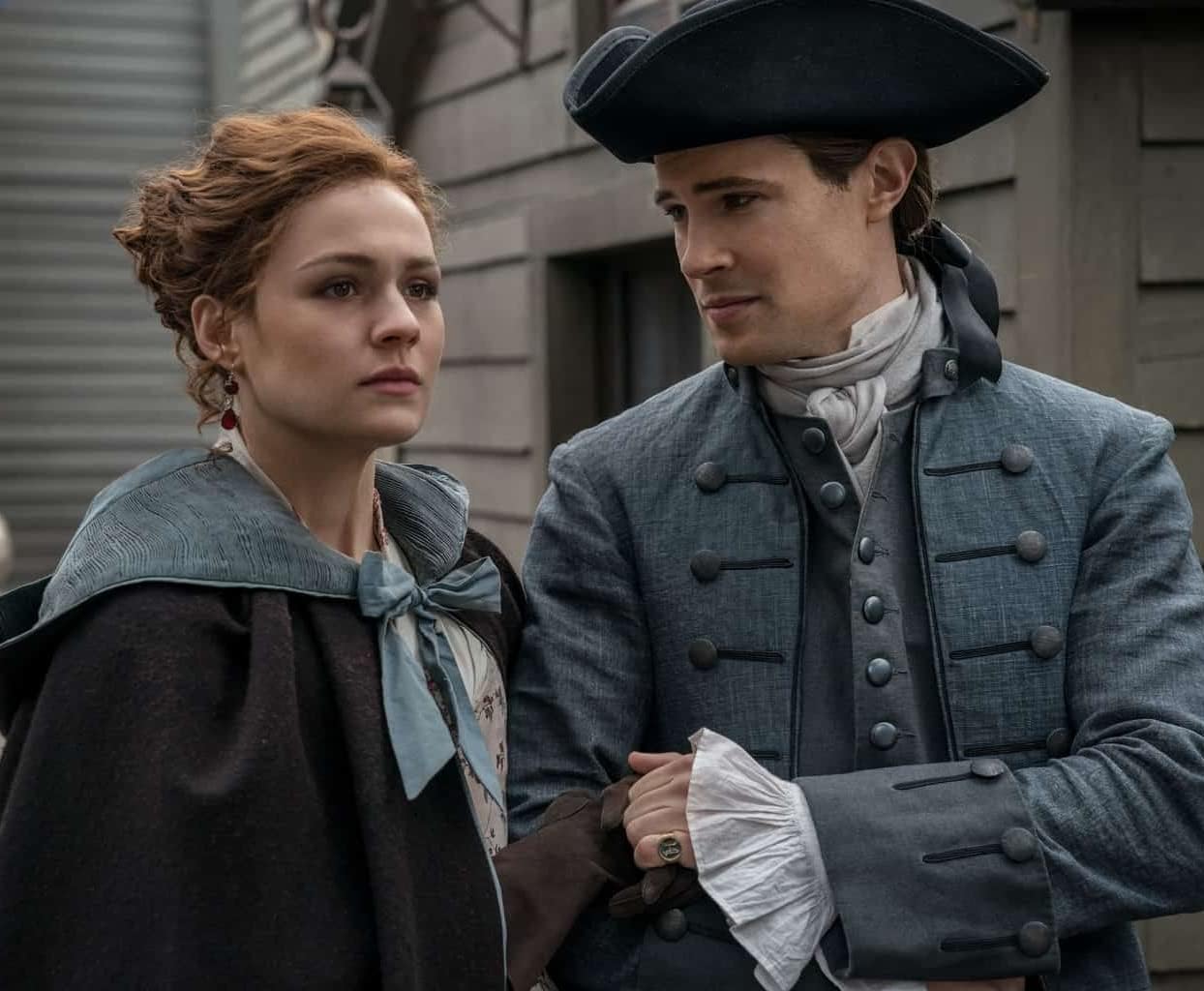 Photographs - David Berry and Sophie Skelton Outlander Lord John Grey and Brianna 8 x 10 Photograph - Glossy