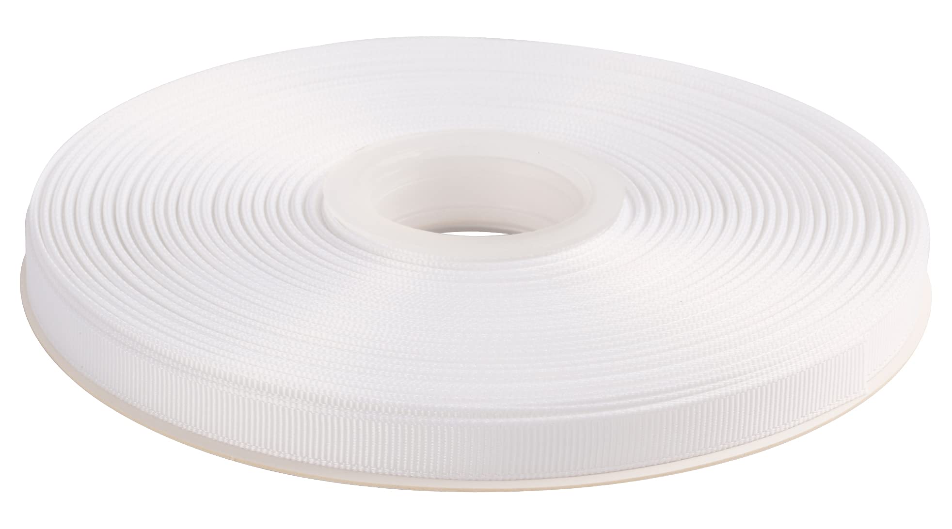AVANAVA 9mm Wide Grosgrain Ribbon - 45 Meters, Ideal for Gift Wrapping, Hair Bows, Home Decor, Flower Arrangement (029-White)