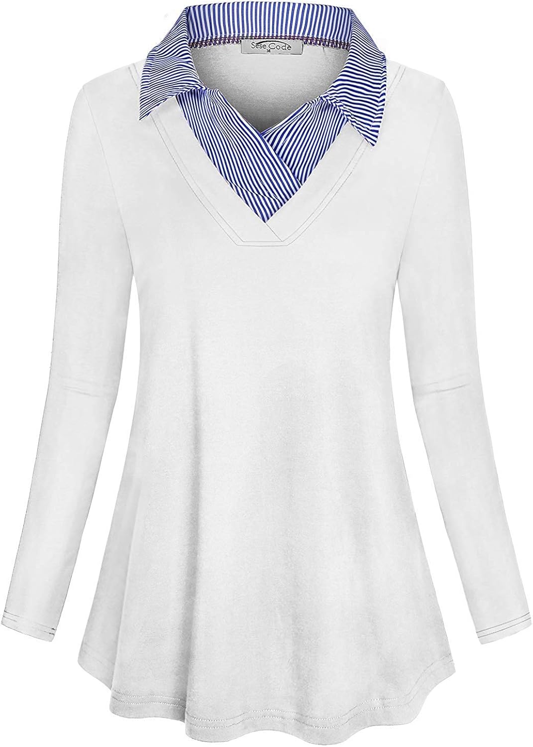 white business casual top