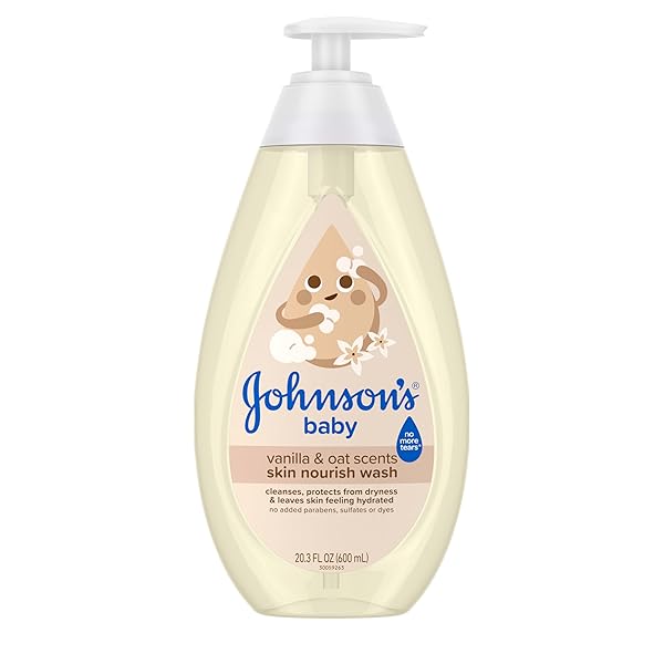 JOHNSON’S SKIN NOURISHING MOISTURE BABY WASH, VANILLA &...
