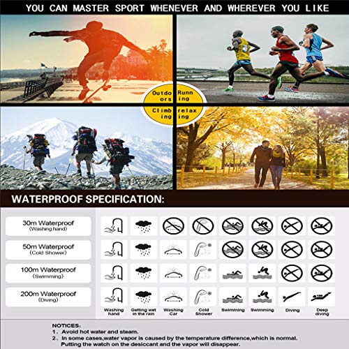 Men's Digital Sport Watch Electronic LED Fashion Waterproof Outdoor Casual Wrist Watch (Black)