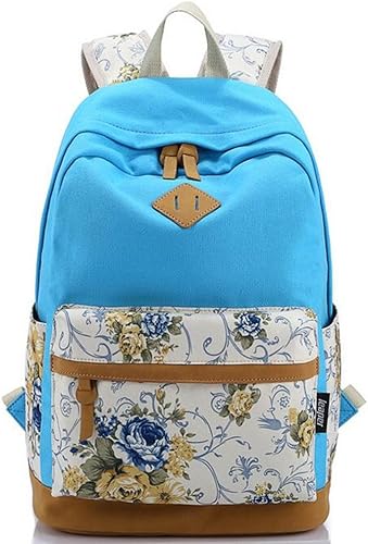 Amazon キンジョウ Kinjo かわいい リュックサック リュック 花柄 大容量 軽量 人気 高校生 中学生 大学生 通学 通勤 旅行 女子 レディース かわいい おしゃれ パステルカラー キャンバス Kinjo キンジョウ タウンリュック ビジネスリュック