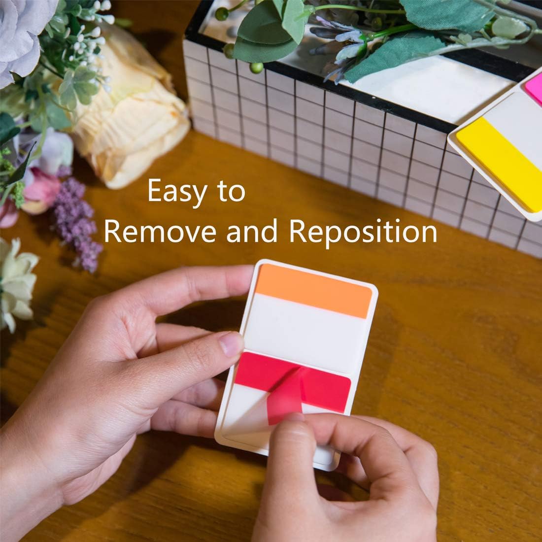 KIMCOME 480 Pieces Sticky Tabs 2 Inch Index Tabs, Colored Page Markers Repositionable Tape Flags For Books, Binders And File Folders, [24 Sets 12 Colors] Easy To Stick, Removes Cleanly : Office Products