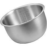 3L Stainless Steel Inner Pot Compatible with Zojirushi NS-ZCC10 Rice Cooker, Replacement Bowl Fits B201/B203 Models, Food-Gra