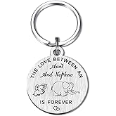 BAZLJY Aunt Keychain -Mothers Day Gifts for Aun - Aunt Birthday Gifts Keychain - Auntie Gifts from Nephew Niece