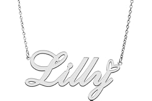 RONKAH Custom Name Necklace Personalized Name Necklace with Heart Plated Customized Necklace Best Gift for Womenl Christmas Valentine's Day Mother's Day Birthday New year