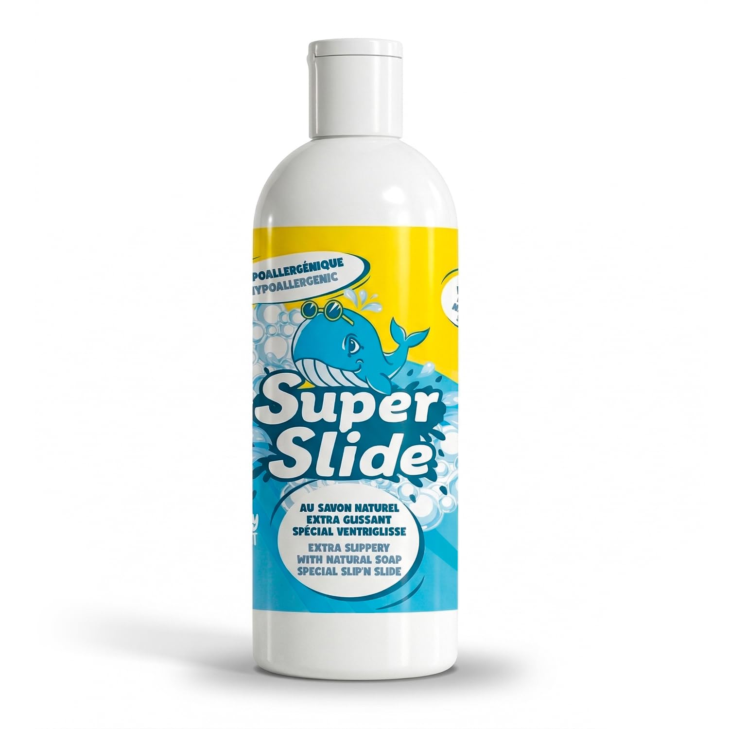 Super Slide® Natural Soap Extra Slippery 1L | Special Slip'n Slide | Natural Soap | Made in France | Hypoallergenic | Extra Slippery | Fastest | Water Playground Game | 100% Fun | OriginalCup®