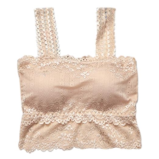 Tubicu Bralette De Encaje Floral Bordado Con Tiras Anchas