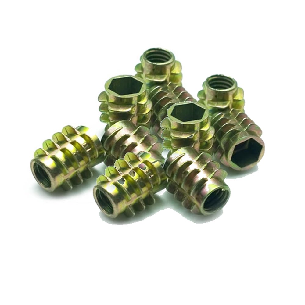 Veda M8 X 15 TYPE E UNHEADED WOOD INSERT NUTS (PACK OF 25)