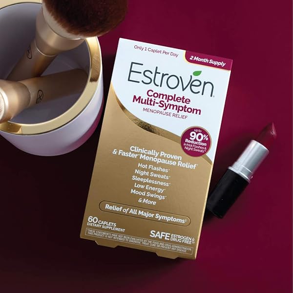 ESTROVEN COMPLETE MULTI-SYMPTOM MENOPAUSE SUPPLEMENT FOR WOMEN, 28 CT., CLINICALLY PROVEN INGREDIENT PROVIDE MENOPAUSE RELIEF & NIGHT SWEATS & HOT FLASH RELIEF* DRUG-FREE & NON-GMO