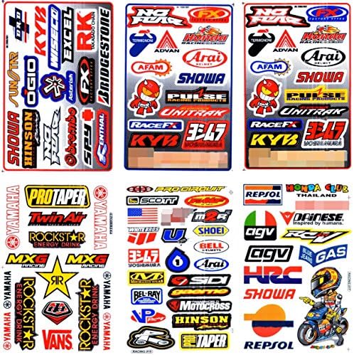 6 SHEETS NEW MULTI LOGO CAR MOTOCROSS ATV ENDURO BIKE RACE RACING DECAL STICKER GRAPHIC HIGH QUALITY FREE SHIPPING SM2