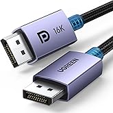 UGREEN 16K 10FT DisplayPort Cable 2.1 DP2.1 40Gbps Support 8K@240Hz 4K@240Hz HDR, HDCP, DSC 1.2a, Braided Display Port Cable Cord Compatible FreeSync G-Sync Video Card Monitor