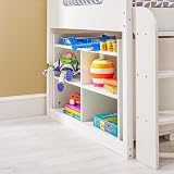 Home Treats Cabin Bed Mid Sleeper with Storage & Desk for Kids White view 5