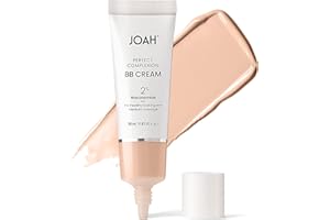 JOAH Beauty Perfect Complexion BB Cream with Hyaluronic Acid and Niaciminade, Korean Makeup with Medium Buildable Coverage, Evens Skin Tone, Lightweight, Semi Matte Finish, Fair with Cool Undertones